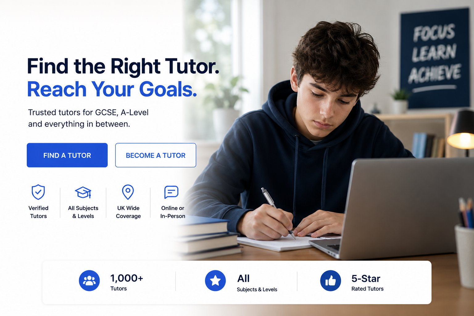 A tutor helping a student with schoolwork at a table
